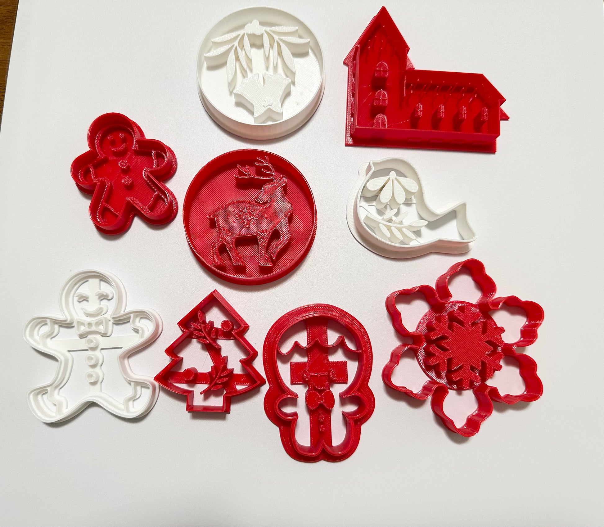 Christmas cookie cutters/ stamp/ set of 10