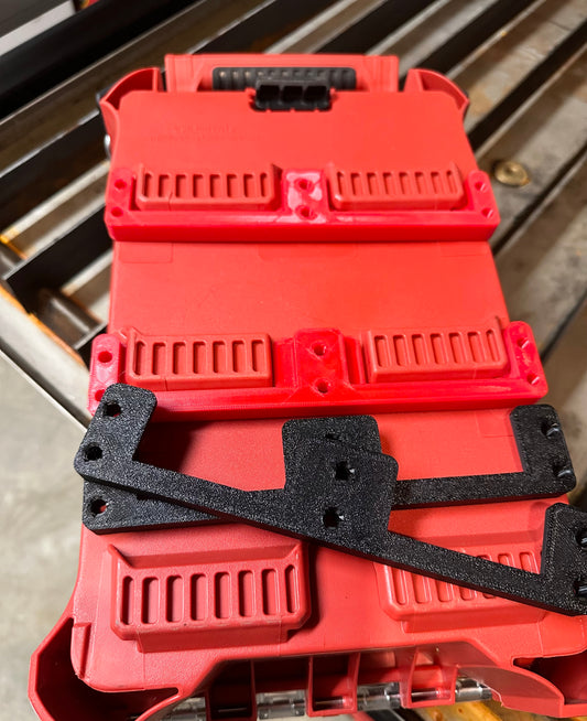 Flat Double wall mount for Milwaukee Packout 3D Printed