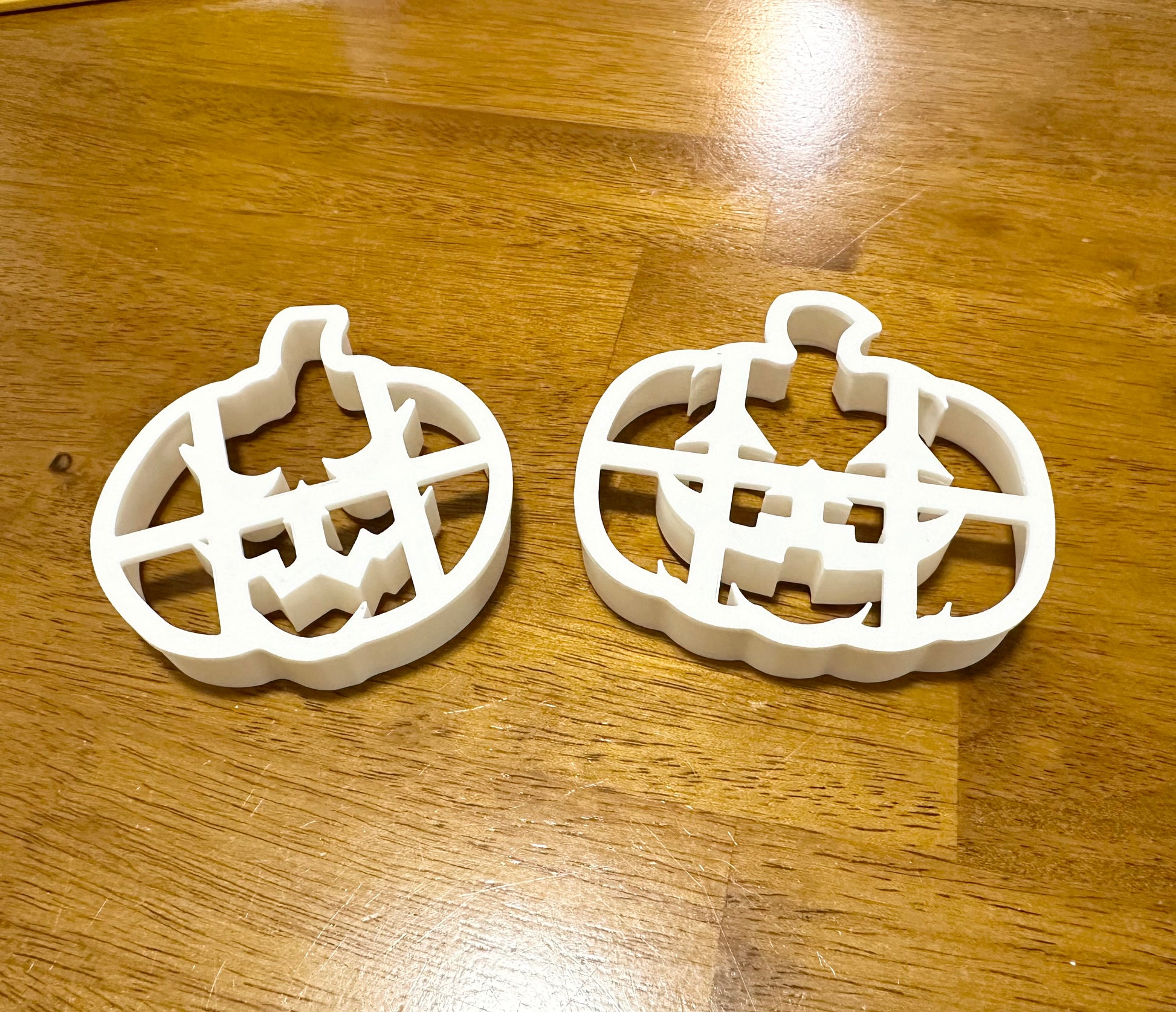 Halloween jack o' lantern set of 2 cookie cutter/stamps