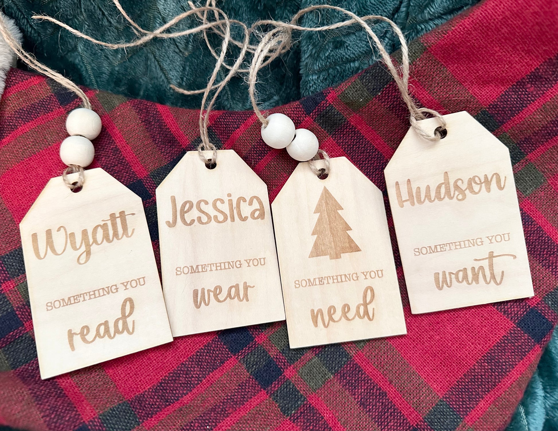 Personalized Gift Tag/ Something you want/Something you need/Something to Read/Something to Wear