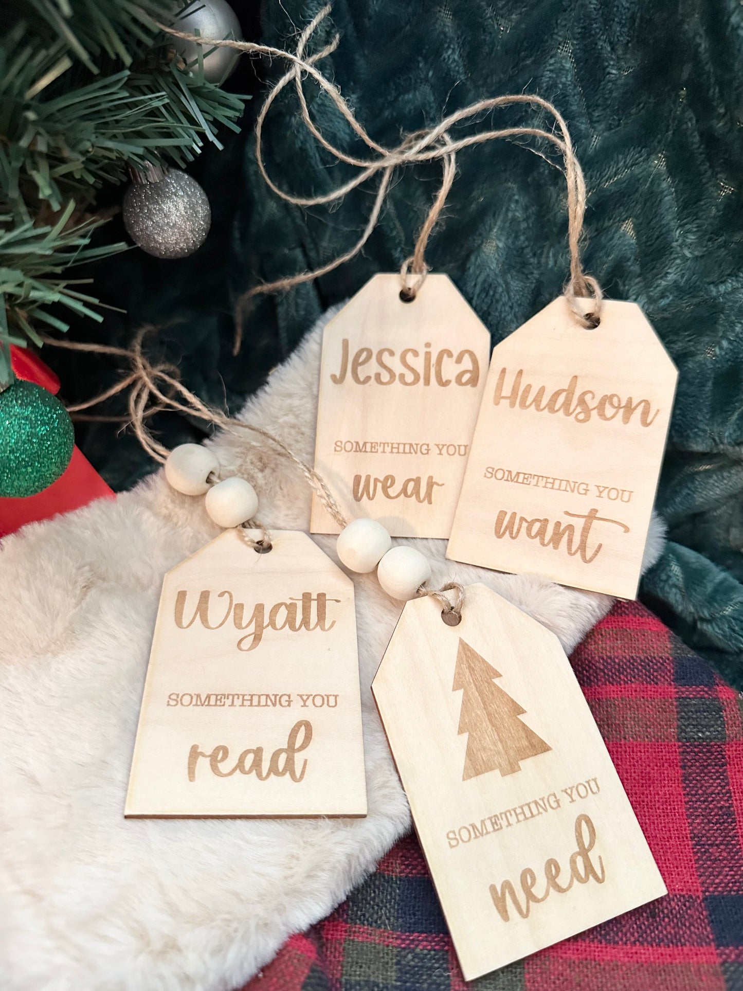 Personalized Gift Tag/ Something you want/Something you need/Something to Read/Something to Wear