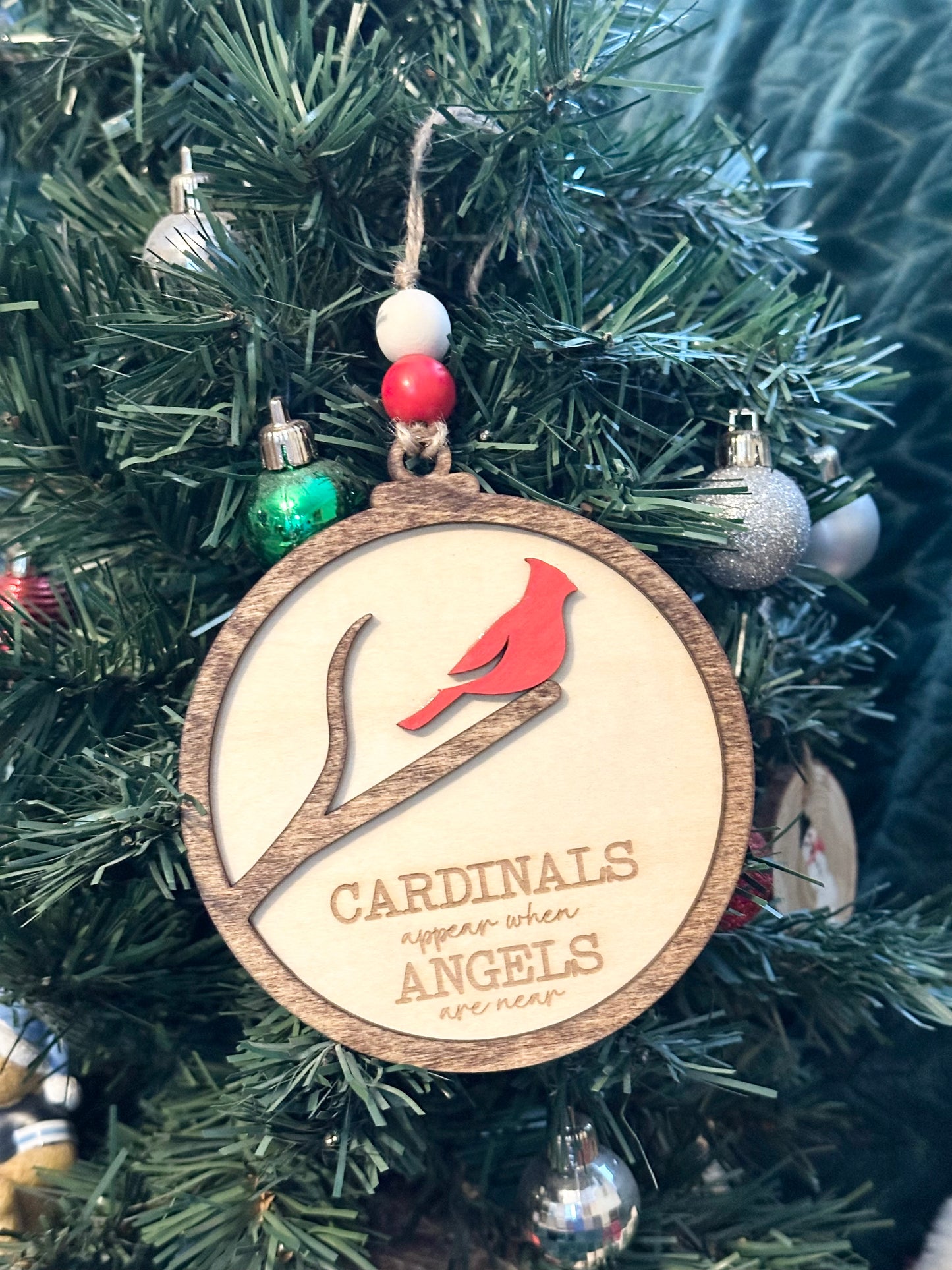 Cardinal Memorial Christmas Ornament/ Personalized Ornament