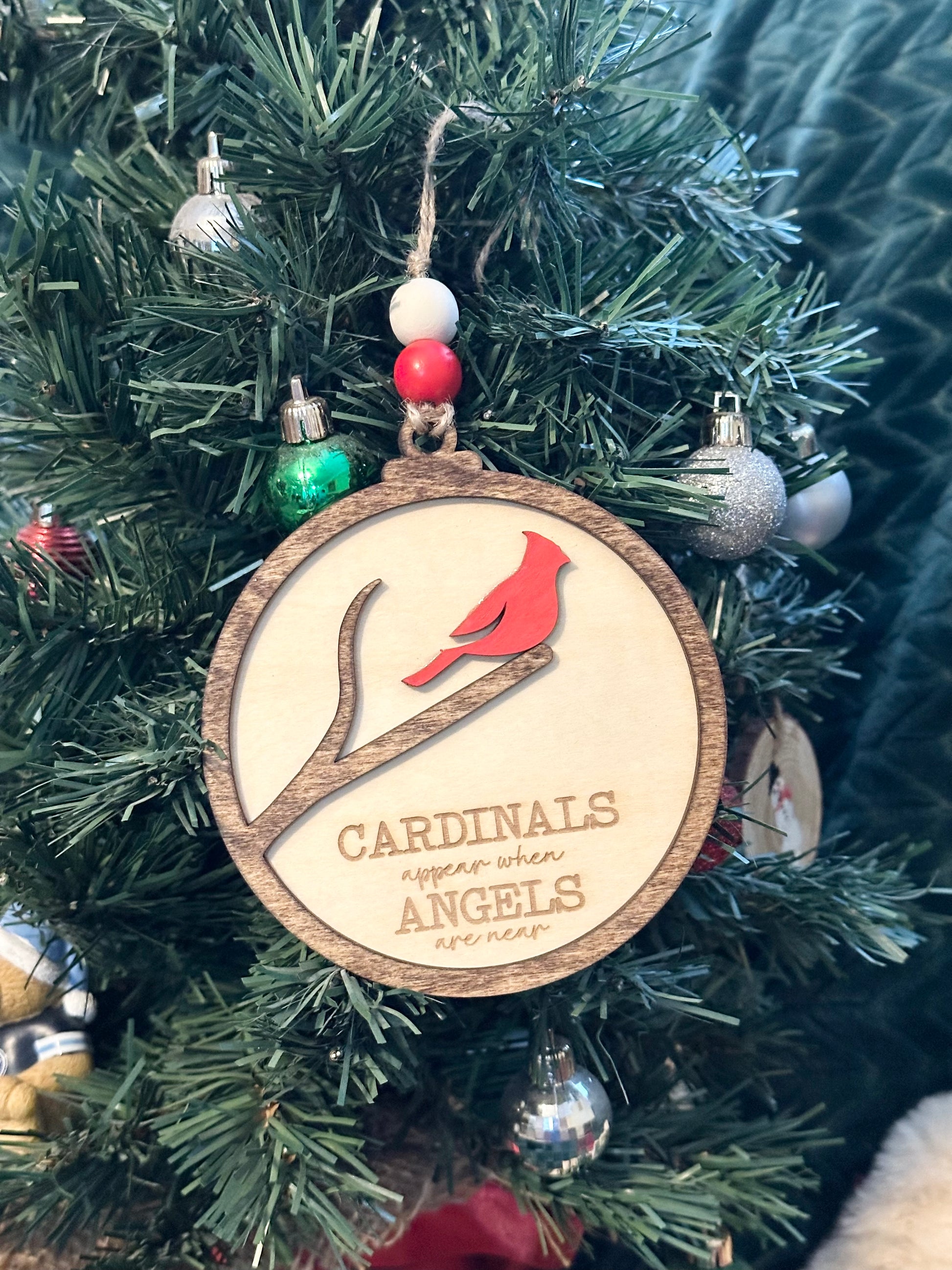 Cardinal Memorial Christmas Ornament/ Personalized Ornament