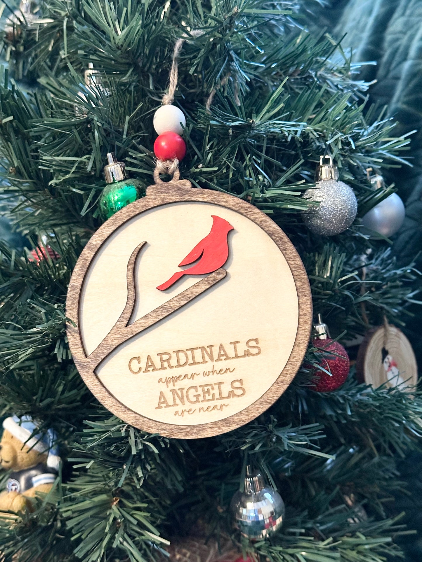 Cardinal Memorial Christmas Ornament/ Personalized Ornament