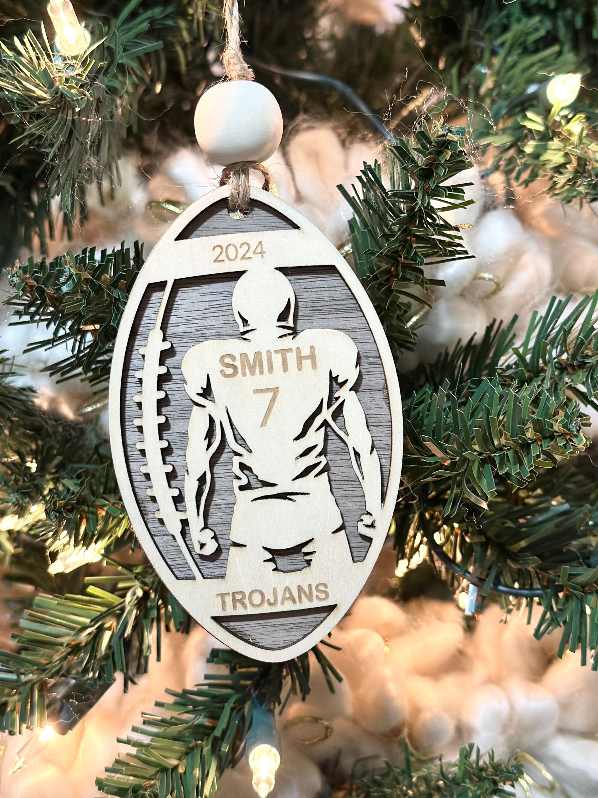 Personalized Custom Football Ornament/Kids/Senior Night