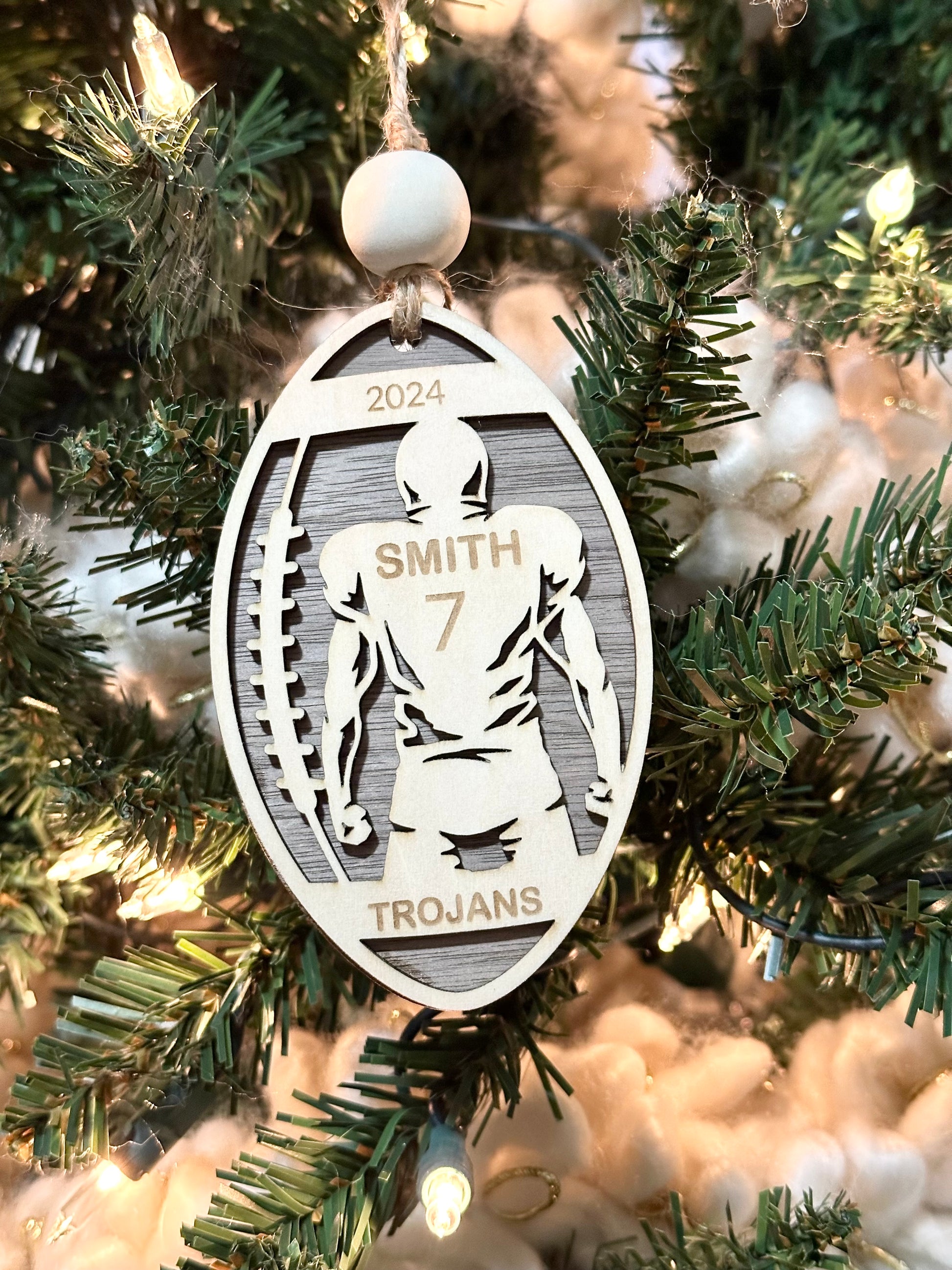 Personalized Custom Football Ornament/Kids/Senior Night