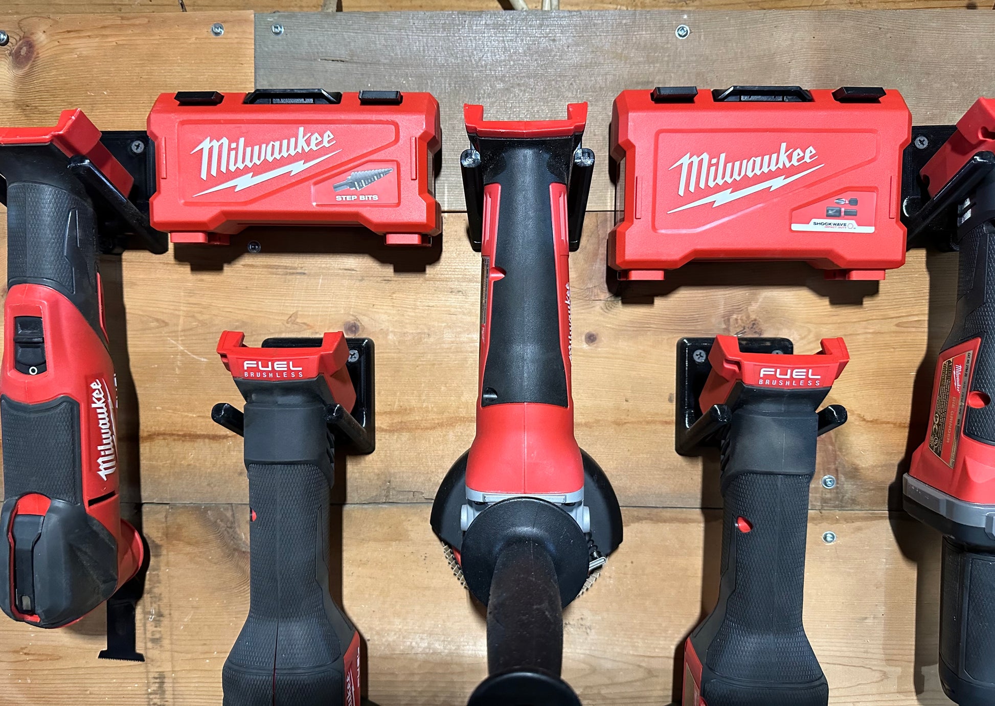 Milwaukee Bit Box Wall Mounts 3D Printed