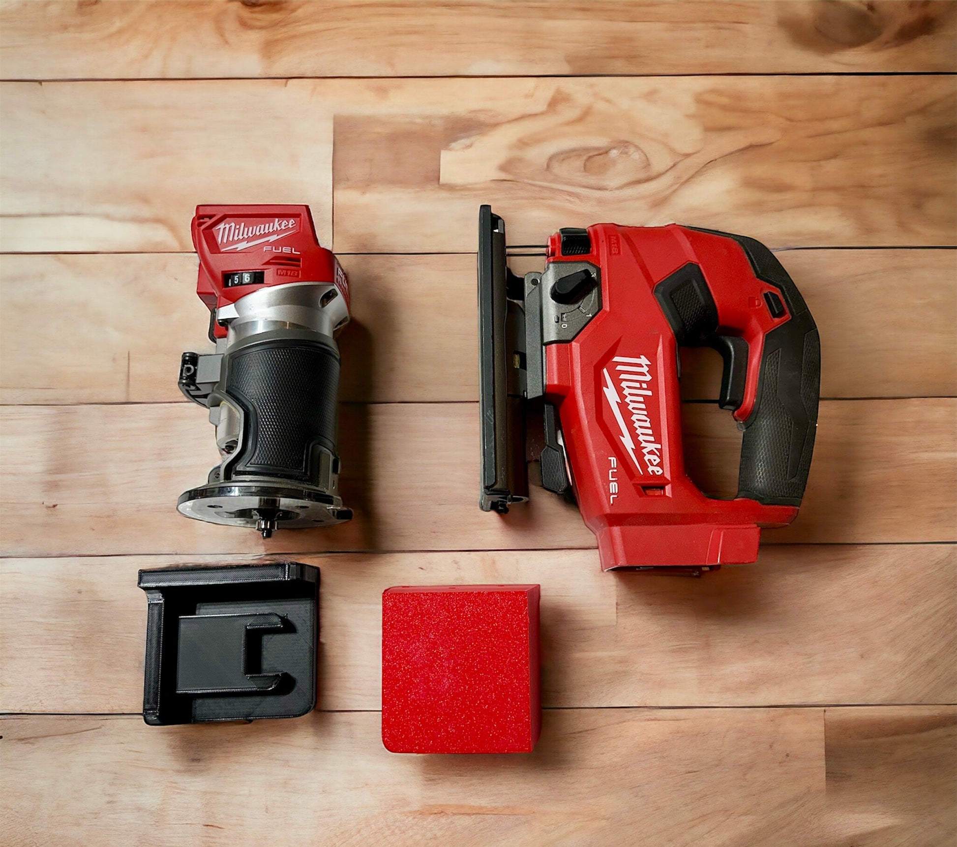 Milwaukee Jig Saw / Router Wall Mount 3D Printed
