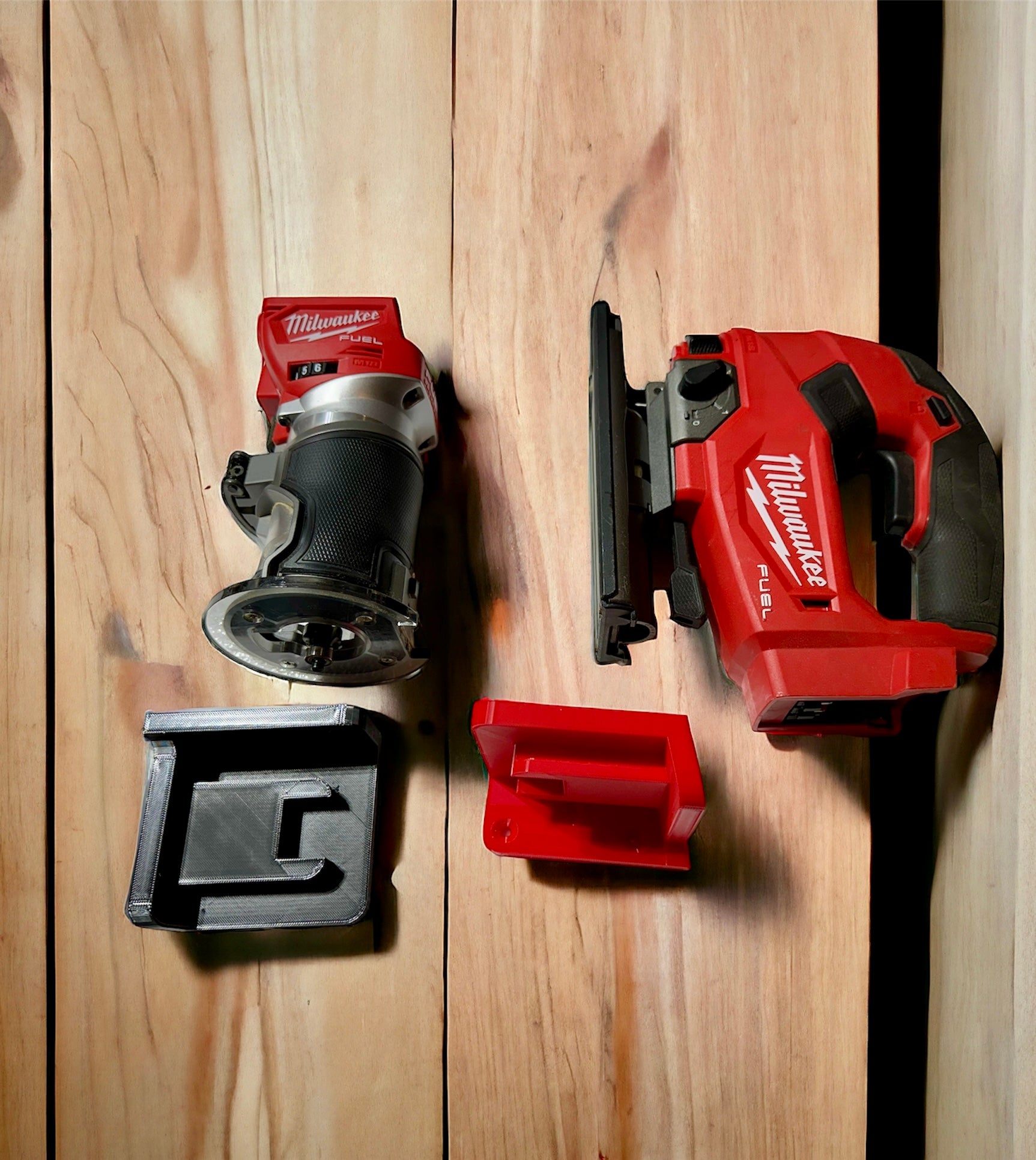 Milwaukee Jig Saw / Router Wall Mount 3D Printed