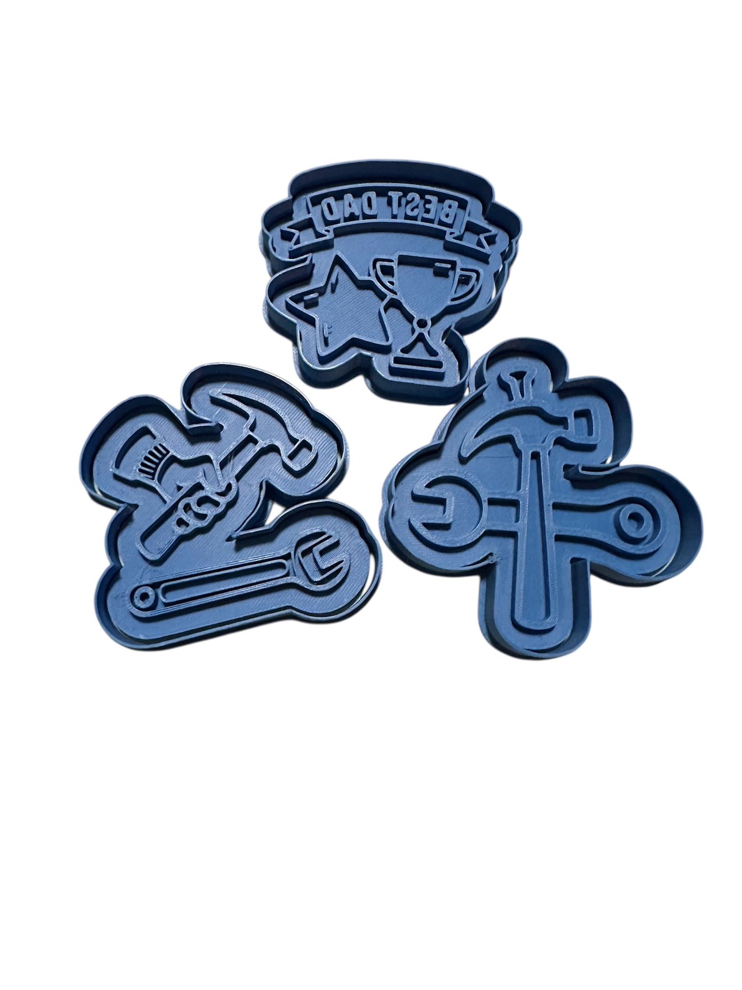 Dad cookie cutter stamps, Fathers day cookies, tools cookie cutters