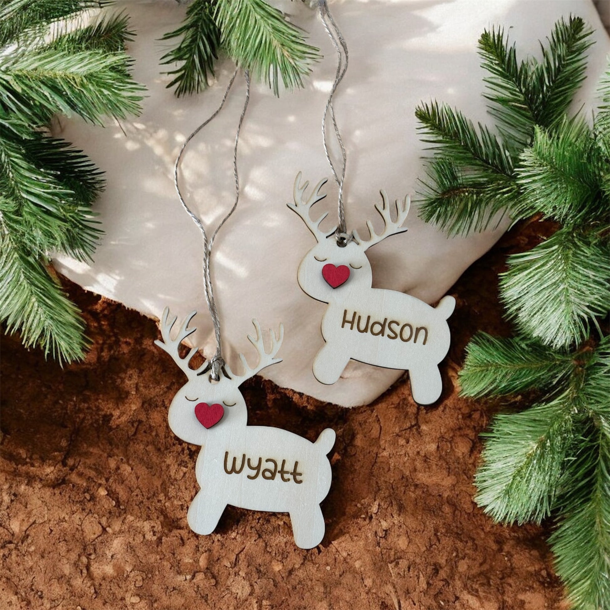 Personalized Reindeer Christmas Ornament, reindeer christmas ornament
