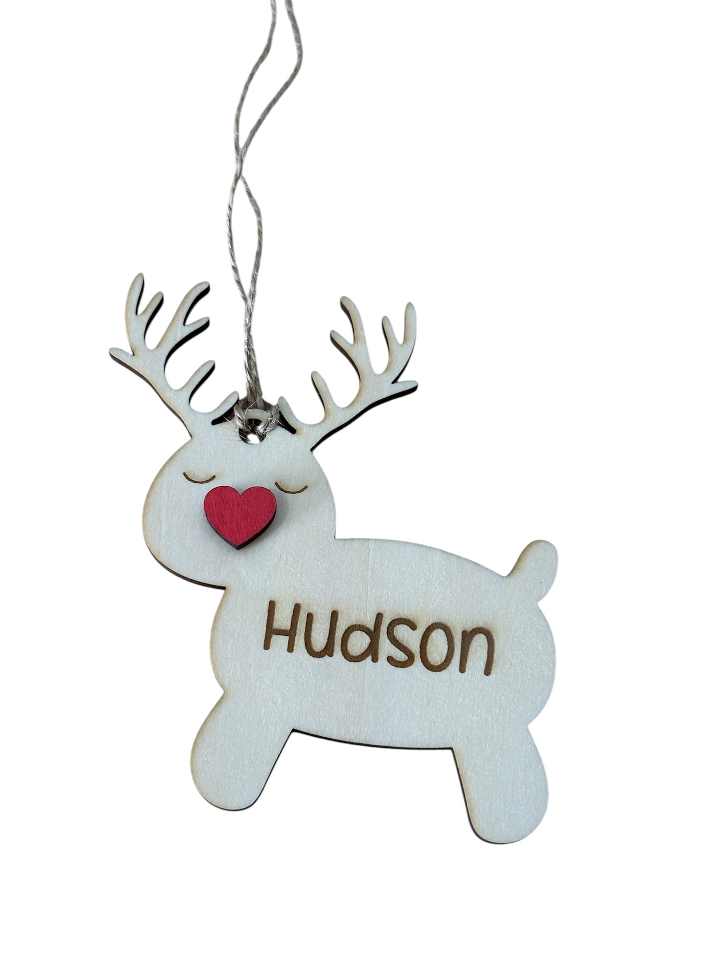 Personalized Reindeer Christmas Ornament, reindeer christmas ornament