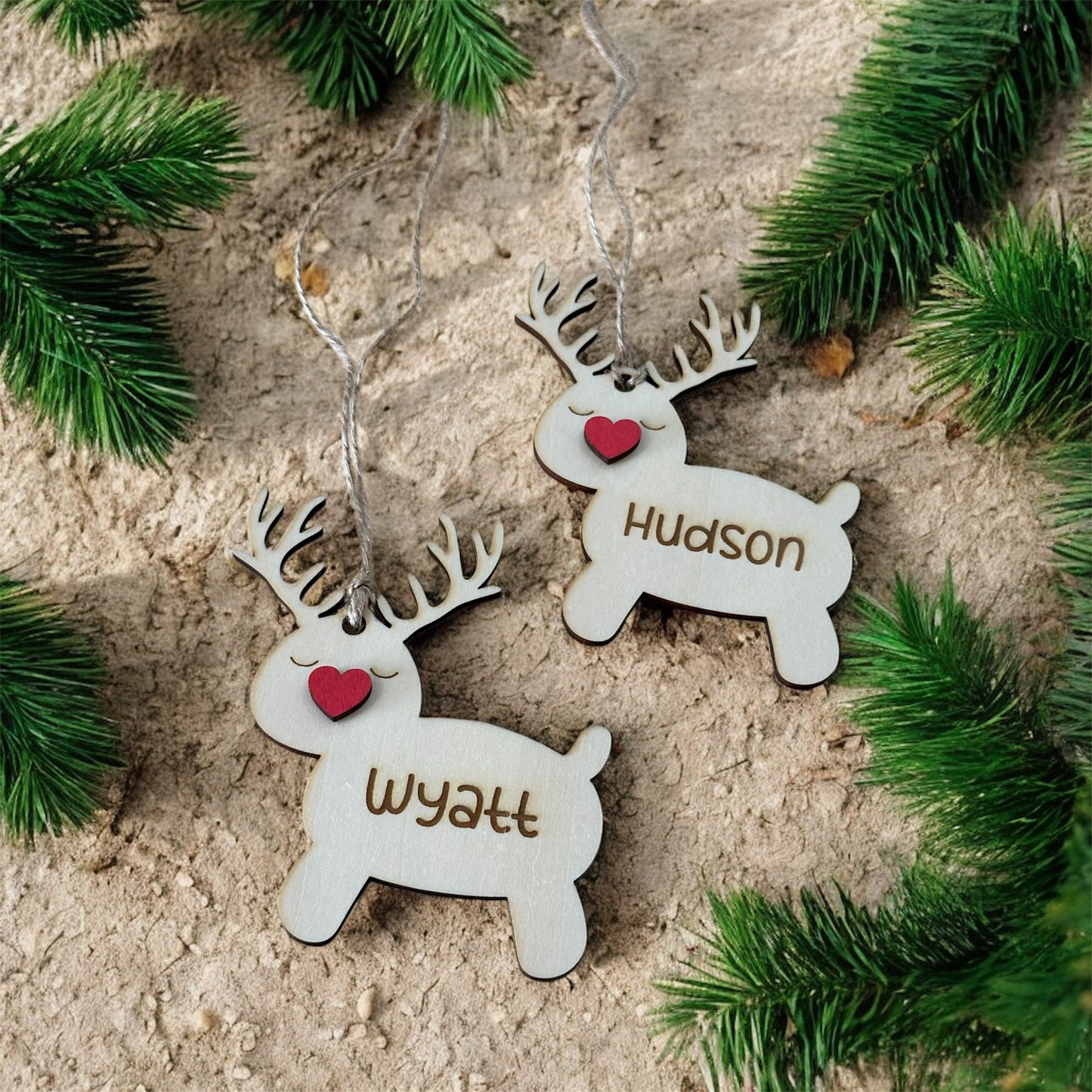 Personalized Reindeer Christmas Ornament, reindeer christmas ornament