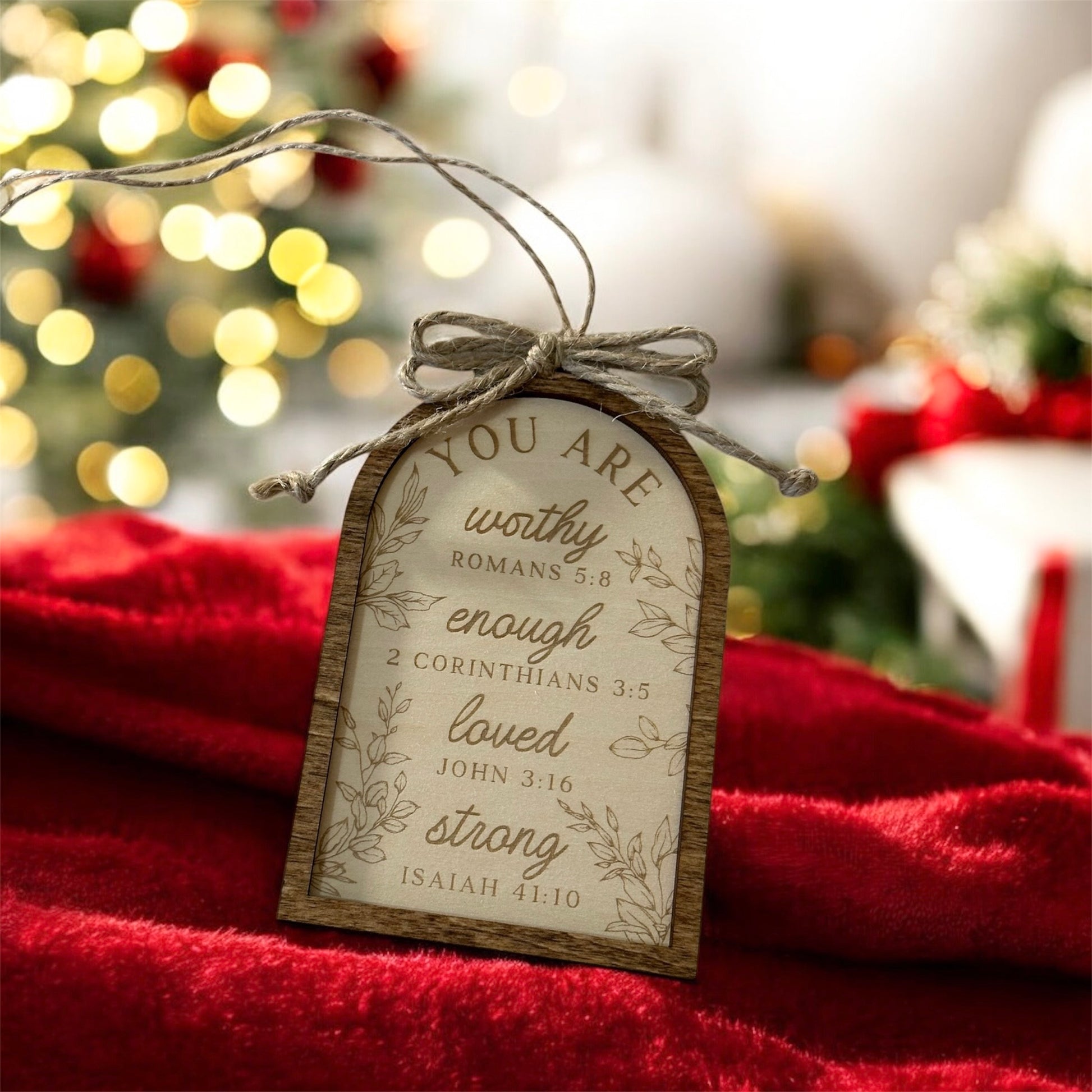 Bible Verse Christmas Ornament, Handmade Christmas Ornament, Christian Ornament