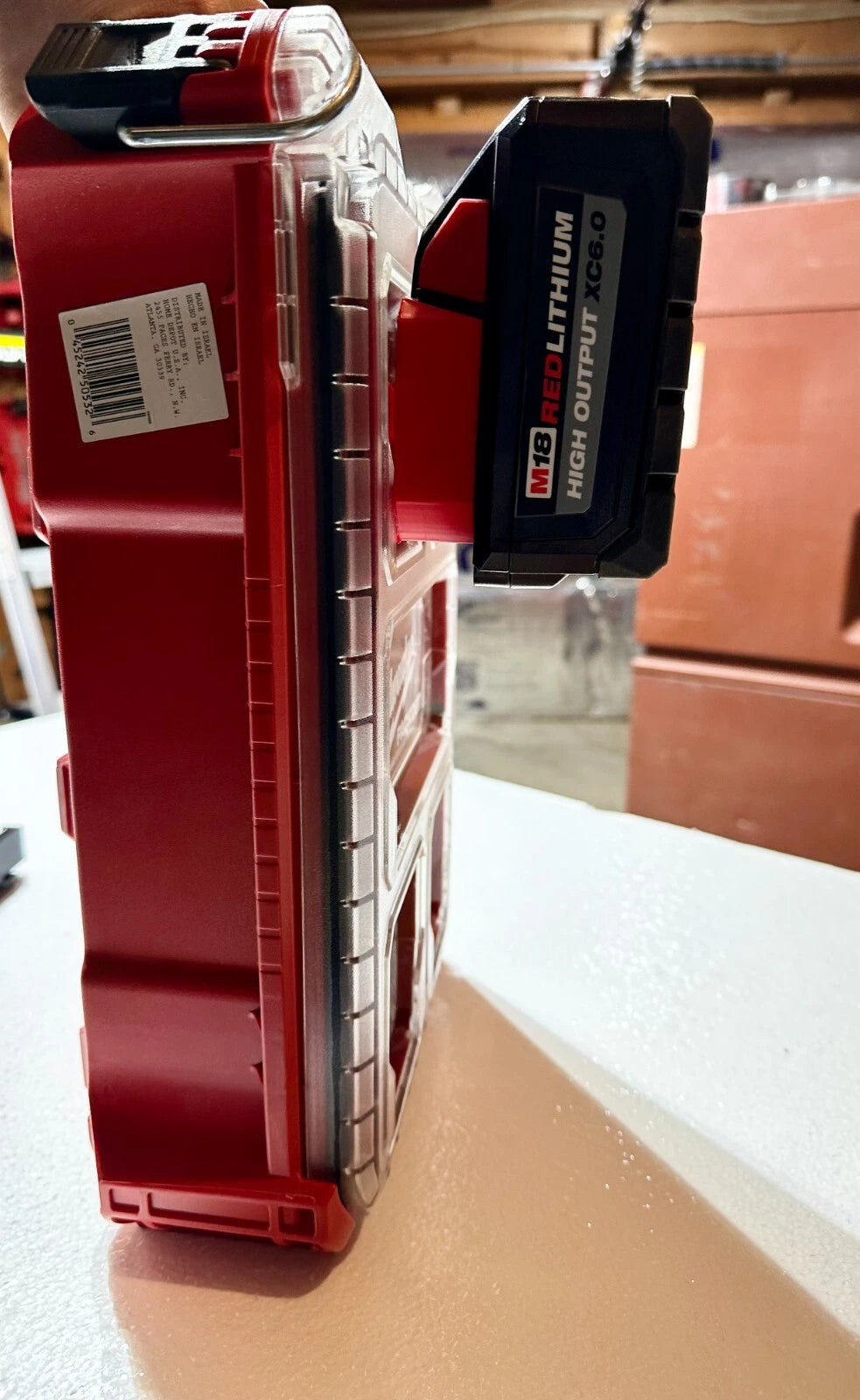 M18 Battery Packout Holder 3D Printed compatible with milwaukee m18