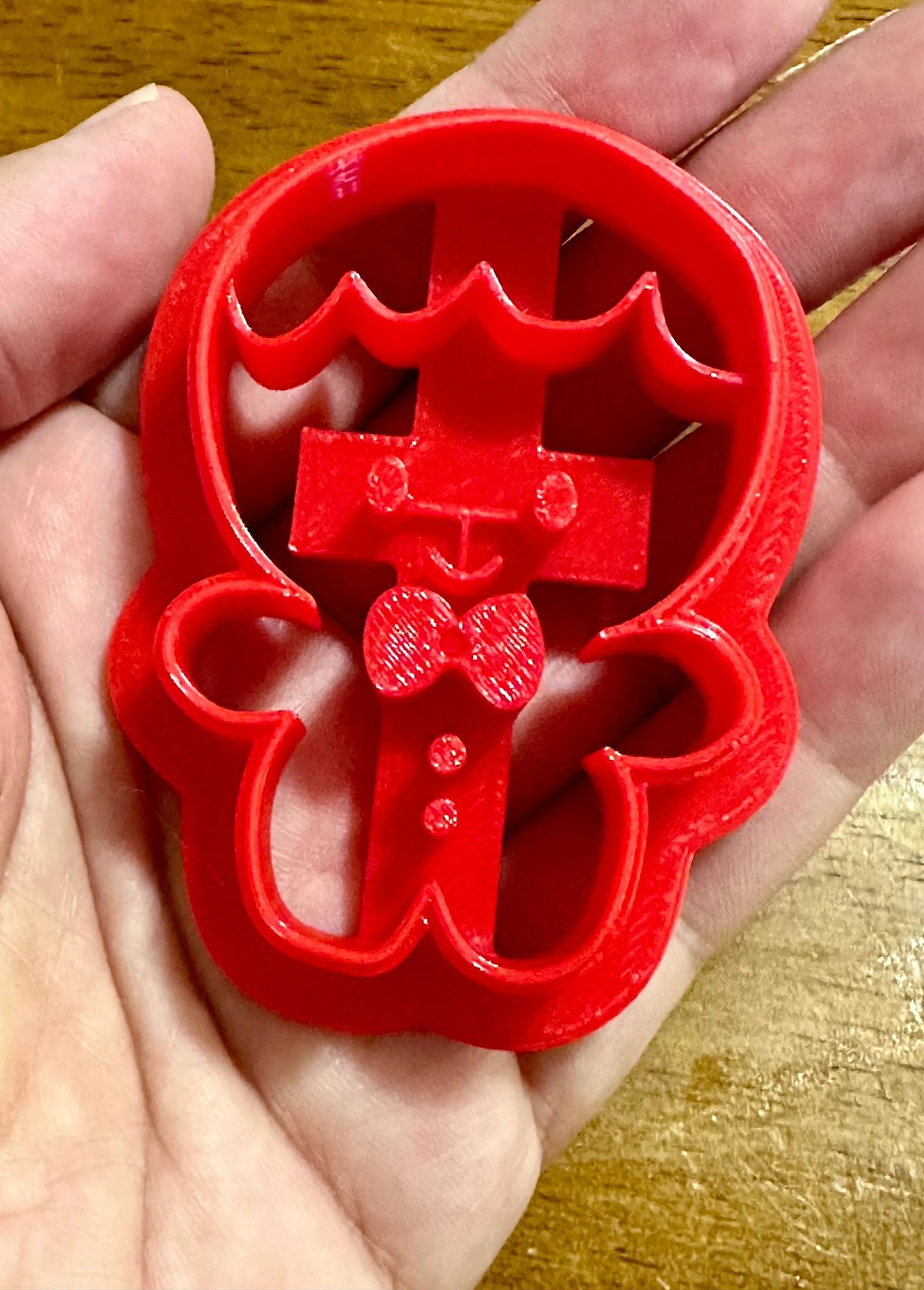 Gingerbread boy puffy  cookie cutter/ stamp 